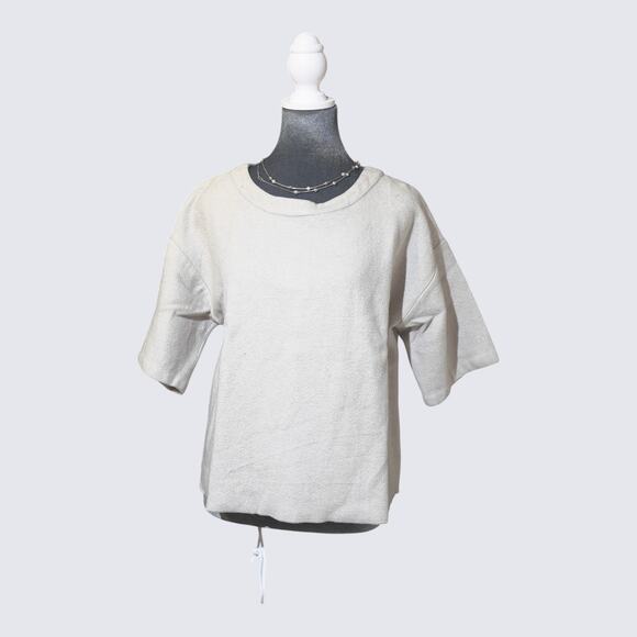 Ann Taylor Tops - Ann Taylor Wool Blend Top Sz XL Short Sleeve Crew Neck Minimalist Quiet Lux EUC